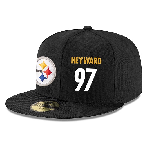 NFL Pittsburgh Steelers #97 Cameron Heyward Stitched Snapback Adjustable Player Hat - Black/White